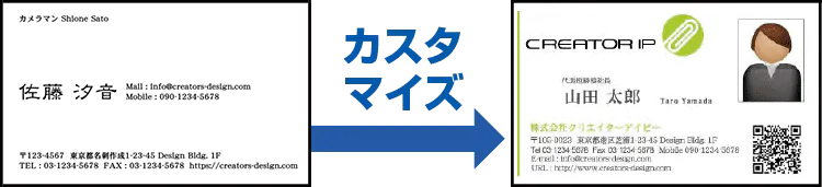 親アカウントで作成する会社デザインフォーマット
